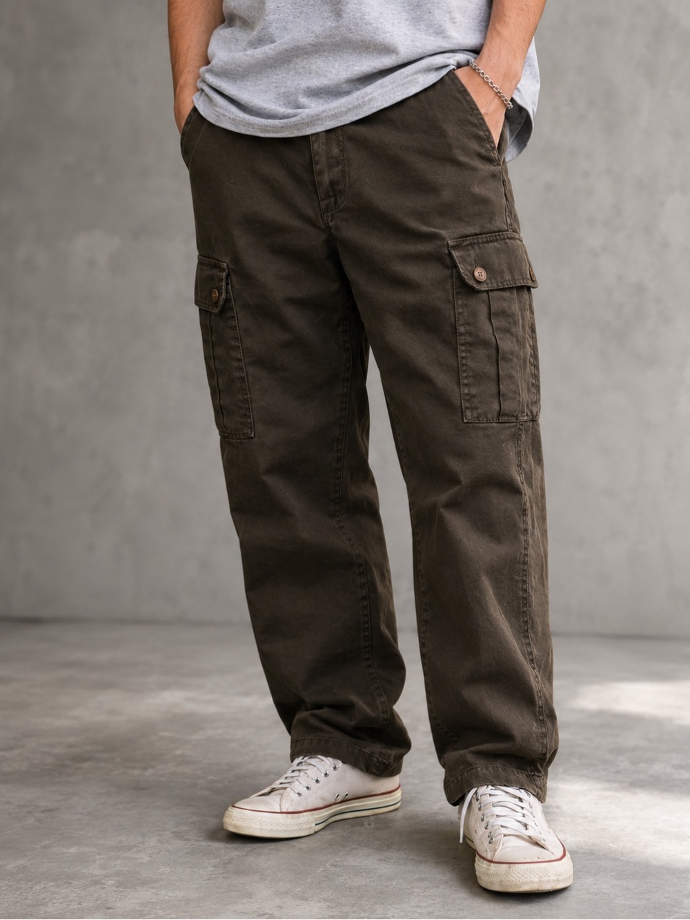 Y2K Arizona Cargo Pants Men’s 38x30 Olive Green Utility NWT